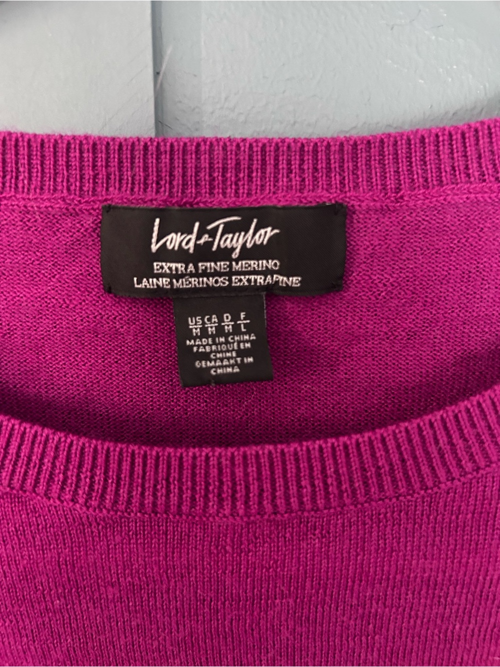 Merino Wool Women's Sweater in a Fuchsia Berry